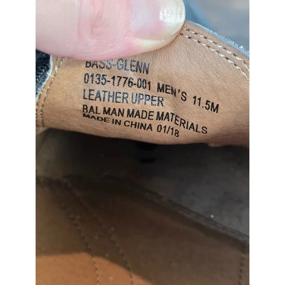 G.H. Bass & Co. Men's Slip On Glenn Oxford Black Leather Shoe Size 11.5 M - Picture 11 of 13